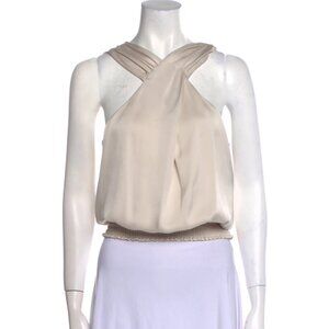 Ramy Brook Halterneck Sleeveless Crop Top – Size XS – White